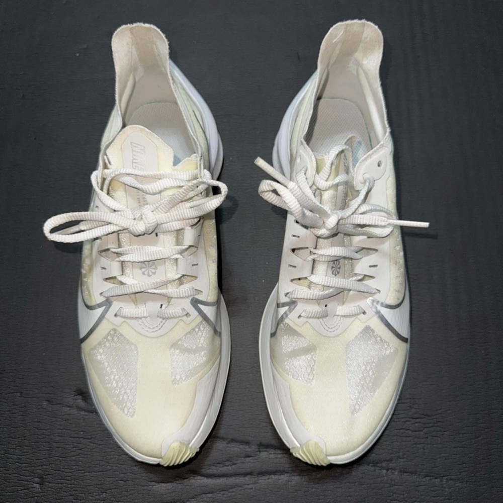 Nike Women's Cream and White Sneakers